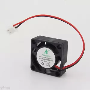 100pcs Brushless DC Cooling Fan 25x25x10mm 2510 5V 0.15A 5 blades 2pin Connector - Picture 1 of 6