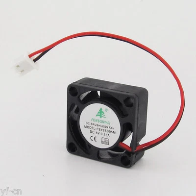 50pcs Brushless DC Cooling Fan 25x25x10mm 2510 5V 0.15A 5 blades 2pin Connector - Image 1 of 4