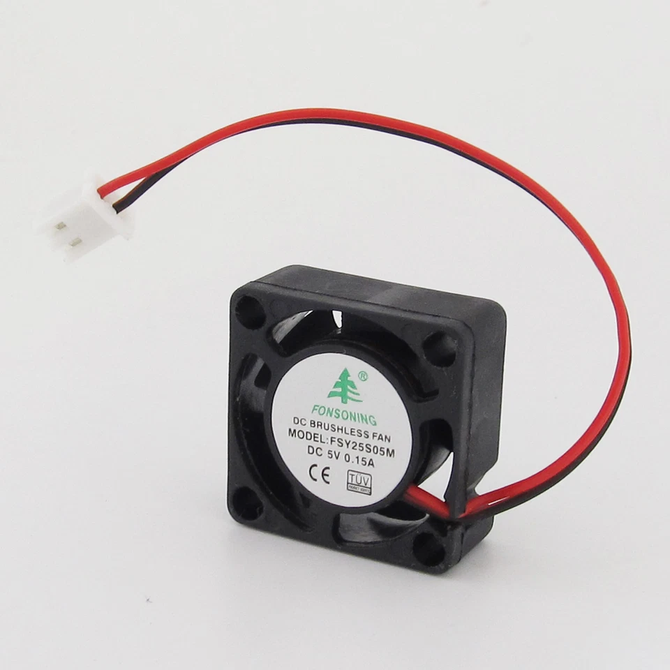 50pcs Brushless DC Cooling Fan 25x25x10mm 2510 5V 0.15A 5 blades 2pin Connector - Image 1 of 4