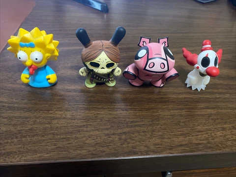 Lot Of 4 RARE Kidrobot Designer Mini Vinyl Figures Cover