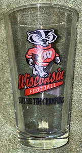Wisconsin Football 2012 Big Ten Champions 2013 Beer Glass - Picture 1 of 7