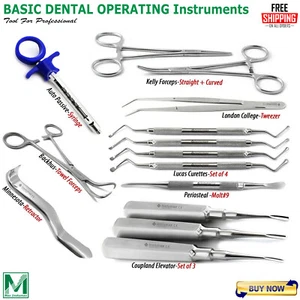 INSTRUMENTOS BÁSICOS DE OPERACIÓN DENTAL CIRUGÍA ORAL KIT DE EXTRACCIÓN DENTAL - Imagen 1 de 15