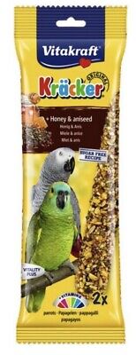 Vitakraft Parrot Stick Bird Seed Food Treat Kracker Honey & Aniseed Feather Care • 9.01£