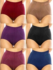 Women Briefs Control Panties Lot 6 Pack Satin 2 Pocket High Waist Girdles Sz 3XL - Picture 1 of 7