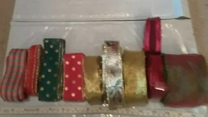 Ribbon, Wired Ribbons, Offray/Lion, Christmas Themed, 30Yards, Bows, Crafts, #4 - Picture 1 of 7