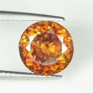 4.55 ct RARE ORANGE MULTI COLOR SPARKLING - NATURAL SPHALERITE - ROUND BL - Imagen 1 de 2