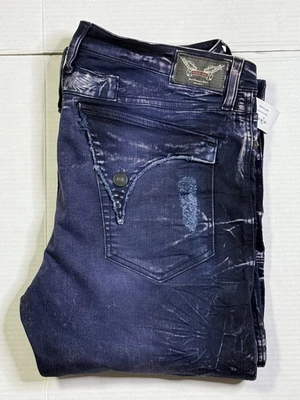 Nuevo Jean Robin’s Para Hombre Talla 38 Estilo #R5804 SOLAPA LARGA MOTARD Premium Estilo Motociclista Foto 1 de 4