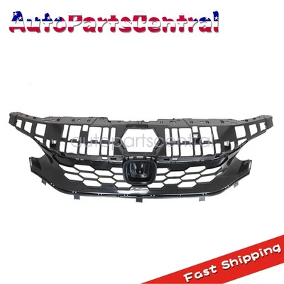 New For 2022-2024 Honda Civic Assembly Plastic Front Upper Grille 71200T43A01 - Image 1 of 4