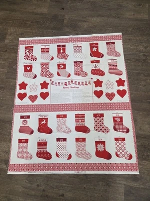 Kate Spain Merry Merry Advent Stockings Christmas Panel - Image 1 of 4