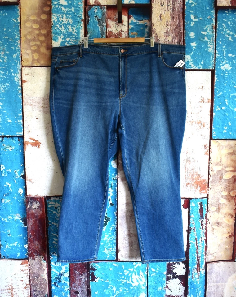 Old Navy Women's Mid-rise Power Slim Straight Jeans Kb8 Willow Size 2 Long