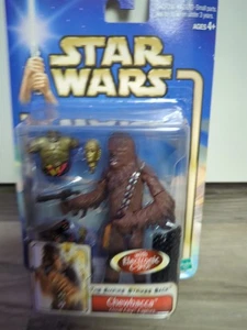 2002 Star Wars CHEWBACCA con C-3PO elettronico! Cloud City Capture Hasbro NUOVO - Foto 1 di 18