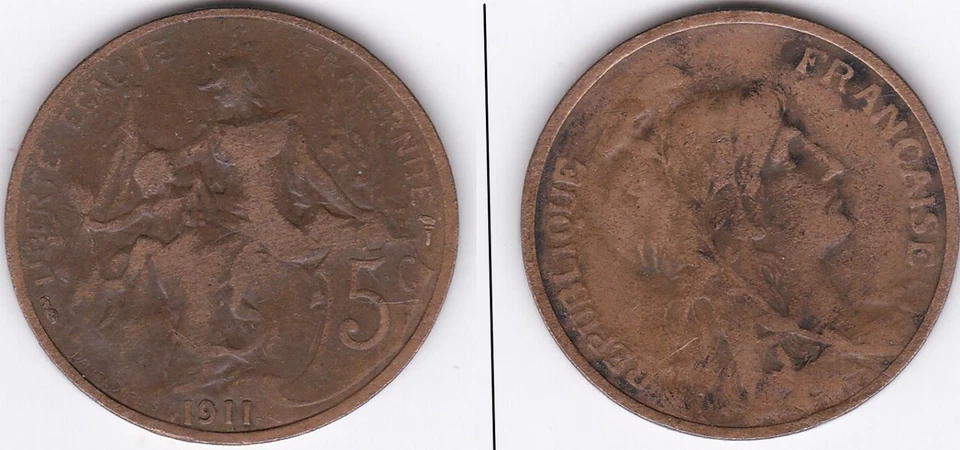 5  centimes  1911 - Photo 1/1
