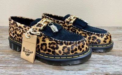 Dr. Martens Adrian Bone Snaffle Leopard Hair-On Loafers Charm Men’s 6 / Wmn’s 7 - Image 1 of 4