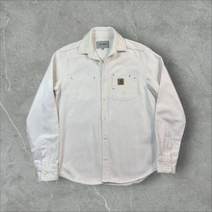 Carhartt WIP L/S Tony Shirt White 100&% Cotton Canvas Overshirt S - Bild 1 von 7