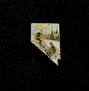 Prendedor de esquí SKI NEVADA insignia recuerdo de viaje solapa LAGO TAHOE Mt. Rose Lee Canyon - Imagen 1 de 3