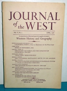 Journal of the West: April 1966, Vol. V, No. 2 - Picture 1 of 1