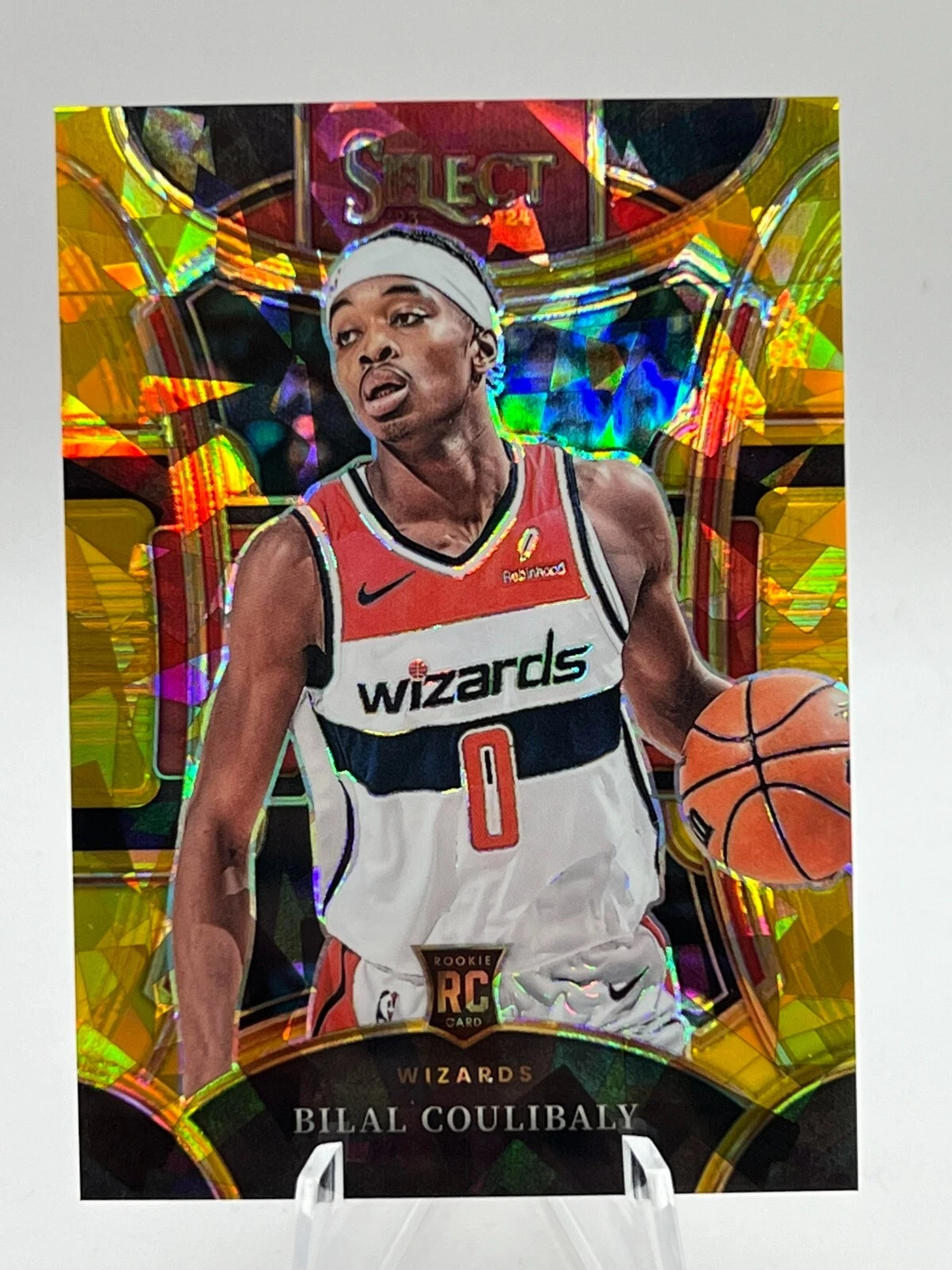 2023-24 Select Bilal Coulibaly RC Gold Cracked Ice Mezzanine /10 🔥 Wizards