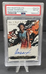 2021 TOPPS INCEPTION OTE OVERTIME ELITE AUSAR THOMPSON RC AUTOGRAPH /200 PSA 8