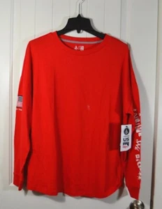 NWT WOMEN'S VOLCOM USST LONG SLEEVE T-SHIRT RED CREWNECK SNOWBOARD SZ XS, S - Picture 1 of 5
