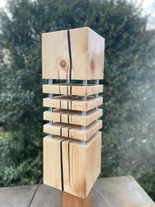 Stehlampe,Balkenlampe,Holzlampe,Holzbalkenlampe - Bild 1 von 9