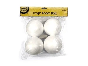 8 x White Foam Ball Craft Millinery DIY Bulk Sale Dia 9cm - Bild 1 von 1
