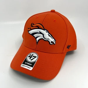 '47 Brand Denver Broncos Hat Mens Orange Strap Baseball Cap NFL Football Hat New - Picture 1 of 12