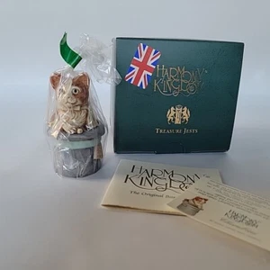 Harmony Kingdom Cherubini Cat 2.75" Tall New Treasure Jest Trinket Box COA - Picture 1 of 9