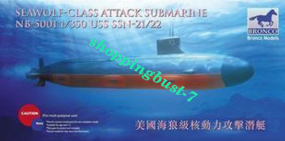 Bronco 1/350 5001 USS SSN-21/22 Sea-Wolf Attack Submarine - Image 1 of 1