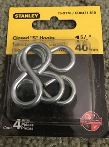 Stanley Hardware 759176 4 Stück 1-5/8" Zink geschlossen S Haken - Bild 1 von 2