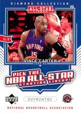 VINCE CARTER 2004-05 Upper Deck ALL-STARS LINEUP #AS23 Raptors 
