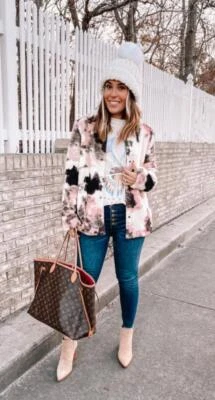 Mujer 4X 5X Tie Dye Talla Grande Sherpa Camisa Chaqueta con Bolsillos Rosa Crema Gris Foto 1 de 4