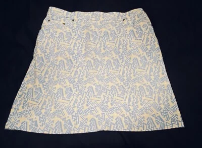 Pantalón corto Hearts Of Palm azul para mujer talla 10P golf tenis azul/amarillo geométrico Foto 1 de 4