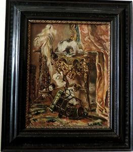 dipinto olio su tela attr. to Henriette Ronner (1821-1909) -gattini al gioco - Foto 1 di 11