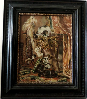 dipinto olio su tela attr. to Henriette Ronner (1821-1909) -gattini al gioco - Immagine 1 di 4