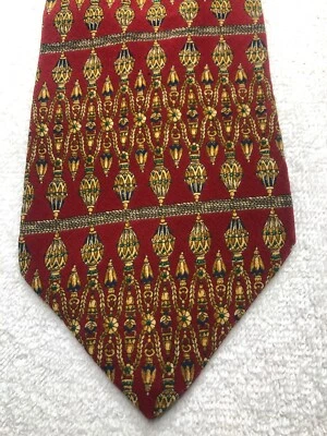 MUSEO METROPOLITANO CORBATA HOMBRE ROJO CON ORO AZUL VERDE 4 X 60 Foto 1 de 4