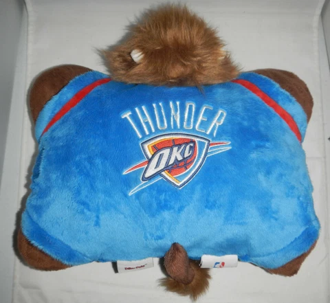 Oklahoma City Thunder OKC NBA Baseball Small Mini Mascot Pillow Pet Plush Cover