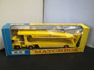 B201-MATCHBOX KING SIZE K-8 GUY WARRIOR CAR TRANSPORTER WITH BOX - Picture 1 of 11