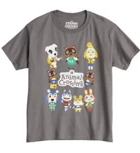 Animal Crossing Nintendo Multi-Character Tee T-shirt Boys Small  (8) New B39 - Picture 1 of 3