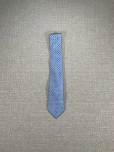 Club Room Tie Men's Silk Blend Blue Geometric Print Designer Classic - Picture 1 of 2