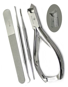 PRO MANIKÜRE PEDIKÜRE WERKZEUGE 4-TEILIGES SET CLIPPER NAGELFEILEN CHIROPODIST INSTRUMENTE - Bild 1 von 3