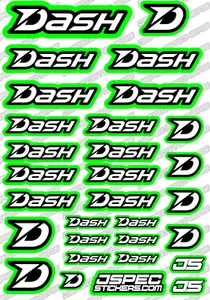 DASH RC ESC STICKER CAR DECAL BODY CUSTOM MOTOR EP DRIFT REMOTE MODEL JSPEC - Picture 1 of 18