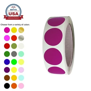 Royal Green Colored Labels Roll 1 1/4 Inch (3cm) Color-Coding Dot Stickers 30mm - Picture 1 of 29