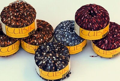 Lote Mixto de 7 Cubik Filati FF SHIMMER + COLOR Cinta Escalera Hilo Novedad ITALIA Foto 1 de 4