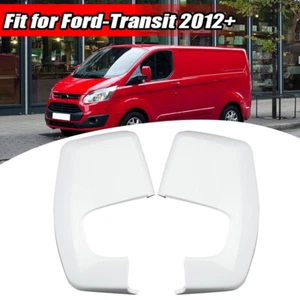 PAIR Rear View Mirror Rear Cover Cap White For Ford Transit Custom 2012-2023 . - Picture 1 of 9