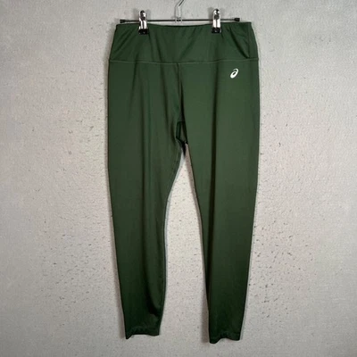 亚瑟士女式中号绿色压缩打底裤 — 第 1/4 张图片