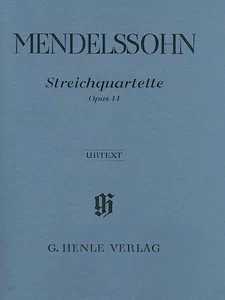 Mendelssohn String Quartet Op 44 No 1-3 Henle Urtext Violin Sheet Music Book - Picture 1 of 1