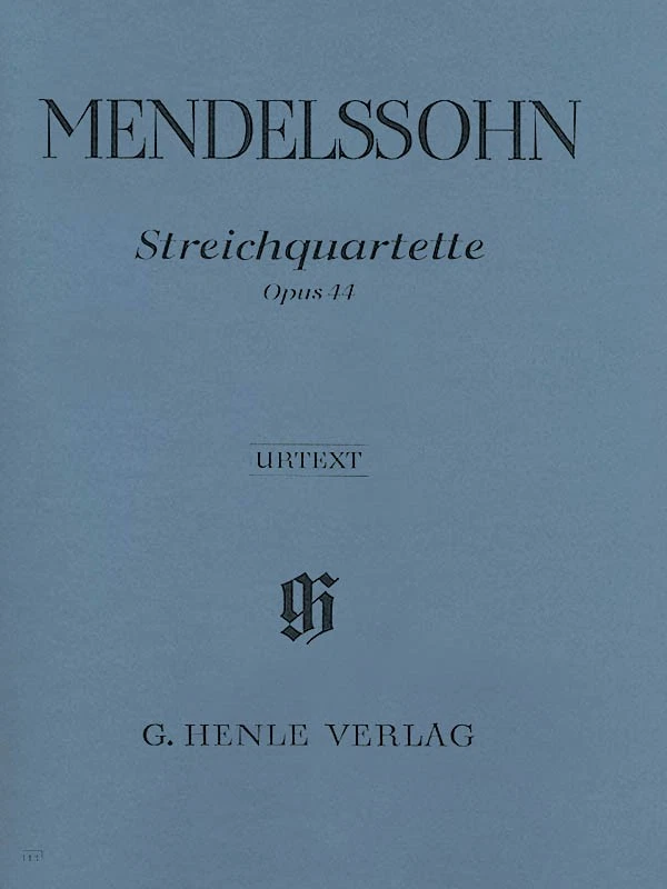 Mendelssohn String Quartet Op 44 No 1-3 Henle Urtext Violin Sheet Music Book - Image 1 of 1