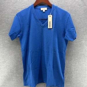 DIESEL - Men's Short Sleeve Blue V-Neck Logo T-Shirt Size S A52 - Picture 1 of 11