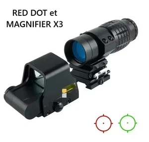 Red Dot Paket Holographic und Zoom Lupe X3 für Picatinny Rail - Bild 1 von 7