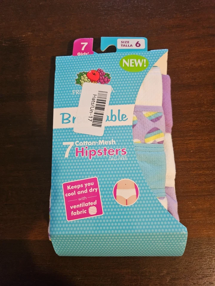 NUEVO Fruit of the Loom Talla 6 Pack de 7 Transpirables Malla Algodón Hipsters Ropa Interior Foto 1 de 2